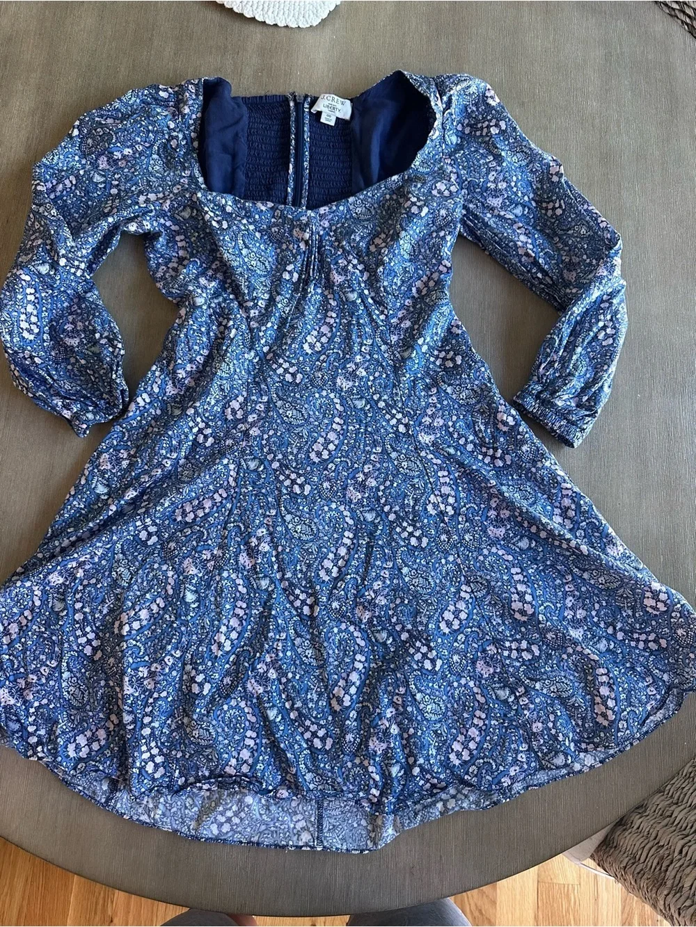 J Crew BK980 EUC Size 00 Sweetheart Mini Dress in Liberty Bourton Bloom Fabric